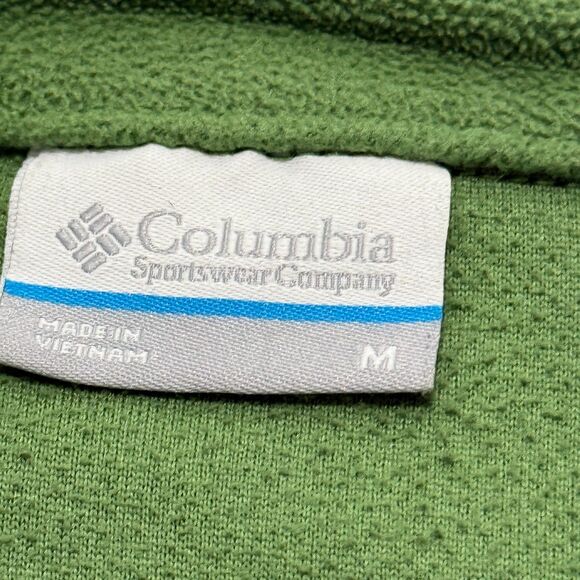 Women Columbia Quarter Zip Long Sleeve Fleece Pullover in Green Size Medium - Picture 5 of 9